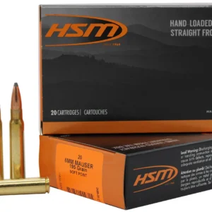 HSM 8MAUSER5N   8mmMauser 195gr Soft Point 20 Per Box/20 Case