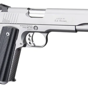 Ed Brown BASESS2A 1911 2nd Amendment 45 ACP 7+1 5" Stainless Steel Barrel, Serrated Slide & Frame, Black Alien G10 Grip, Right Hand