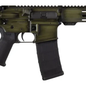 Shark Coast Tactical SCC07183GRNBW-P Distressed 5.56 NATO 30+1 10.50" Black Nitride Threaded Barrel, Aluminum Receiver w/Picatinny Rail, M-LOK Handguard, Polymer SB Tactical SBA3 Brace, Magpul MOE Gri