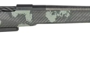 Fierce Firearms RIVSCX22CM22BF Carbon Rival XP 2.0 22 Creedmoor 3+1 22" Carbon Fiber Match Grade Barrel, Black Cerakote Stainless Steel Drilled & Tapped Receiver, Forest Camo Push Button Adj Cheek Pie
