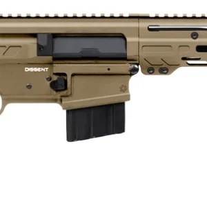 CMMG 34A670FCT Dissent BR4 338 ARC 10+1 16.10" Black Nitride Threaded Barrel, Coyote Tan Cerakote Aluminum Receiver w/Picatinny Rail, M-LOK Handguard, Magpul SGA 870 Black Synthetic Stock