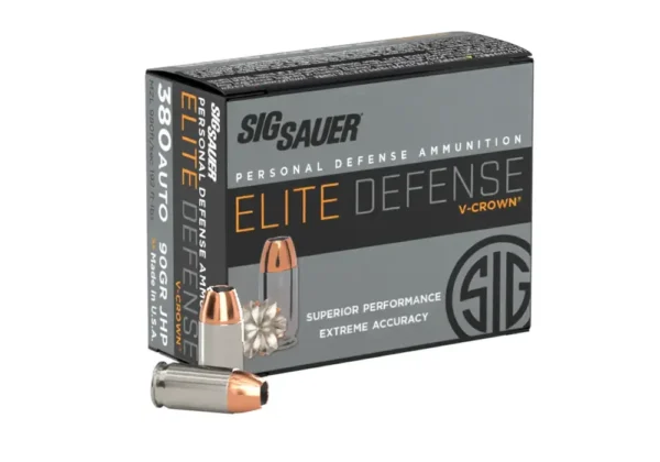 SIG SAUER V-CROWN 380ACP 90GR JHP 20RD BX 200RD CASE