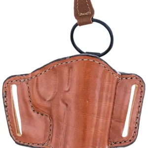 Bianchi 19256 105 Minimalist  OWB Size 14 Tan Leather Belt Slide Compatible w/Sig P365/Glock 42/Bersa Thunder/S&W 1911 Belt Up to 1.75" Wide Right Hand