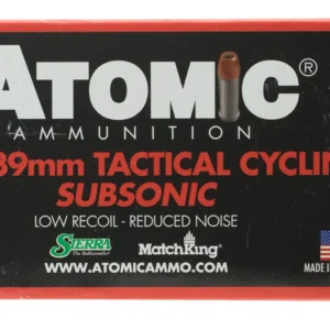 Atomic Ammunition 00474 Rifle Subsonic 7.62x39mm 220gr Hollow Point Boat Tail 50 Per Box/10 Case