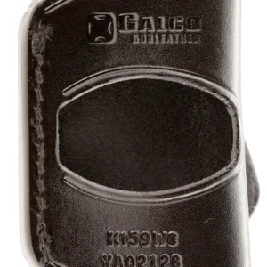 Galco YAQ212B Yaqui OWB Black Leather Belt Slide Fits 1911 Fits 3-5" Barrel Right Hand