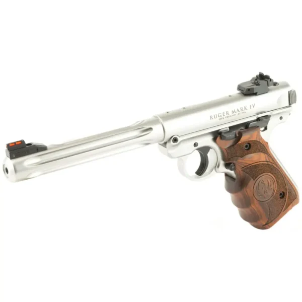 RUGER MRK IV HNTR 22LR 6.9" STS TRGT WD GRP FO ADJ SGHT 10RD