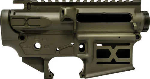FAXON AR-15 X-TRA LITE - RECEIVER SET OD GREEN STRIPPED