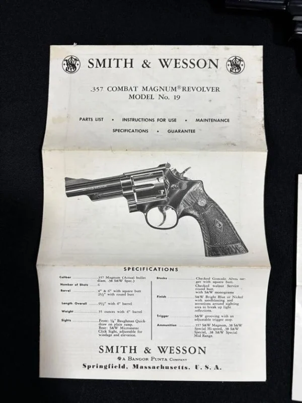 SOLD!!! Classic 1973 Smith & Wesson Model 19-3 “Combat Magnum” – .357 Mag