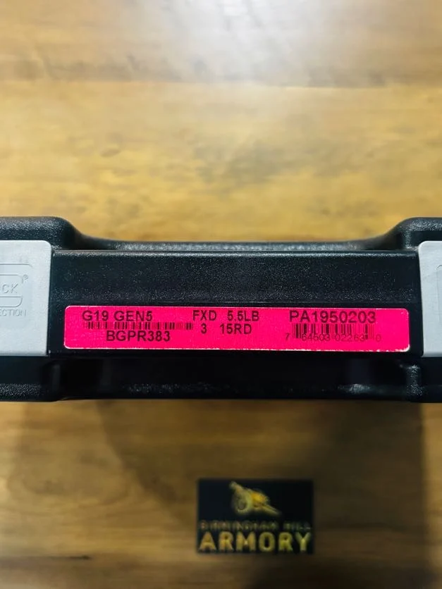 SOLD!!! Glock 19 Gen 5 – 9mm w/ Ameriglo Hackathorn Sights