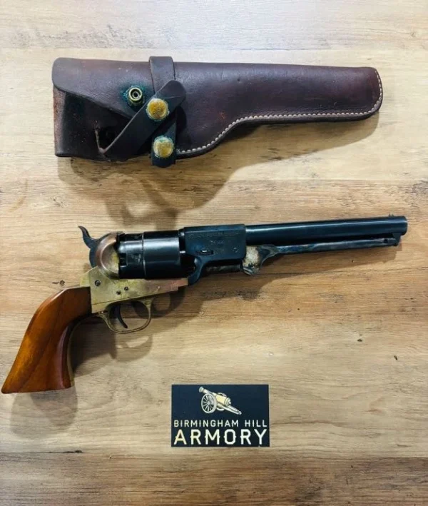 SOLD!!! Black Powder Classic: Navy Arms .44 Caliber Percussion Revolver w/ Leather Holster