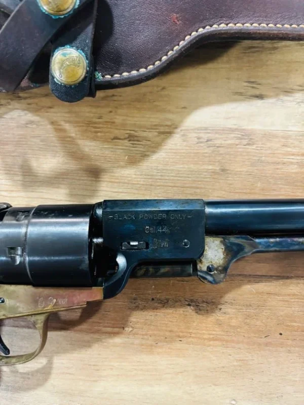 SOLD!!! Black Powder Classic: Navy Arms .44 Caliber Percussion Revolver w/ Leather Holster