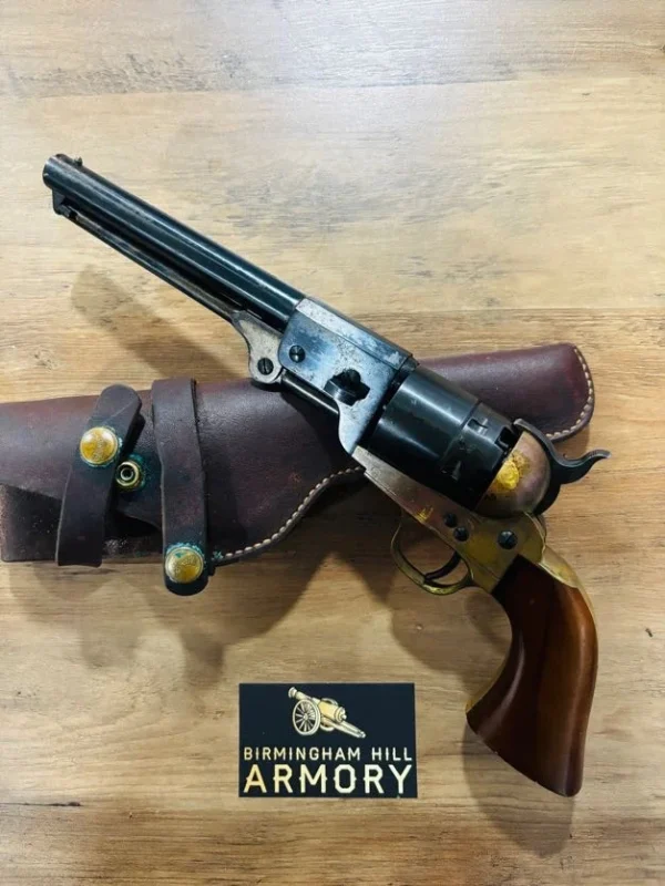 SOLD!!! Black Powder Classic: Navy Arms .44 Caliber Percussion Revolver w/ Leather Holster