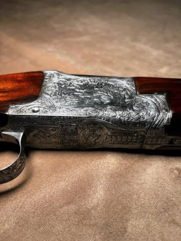 Rare 1958 Belgian Browning Superposed Grade V (Diana) 20 Gauge | Felix Funken Engraved | Original Tolex Case & Papers