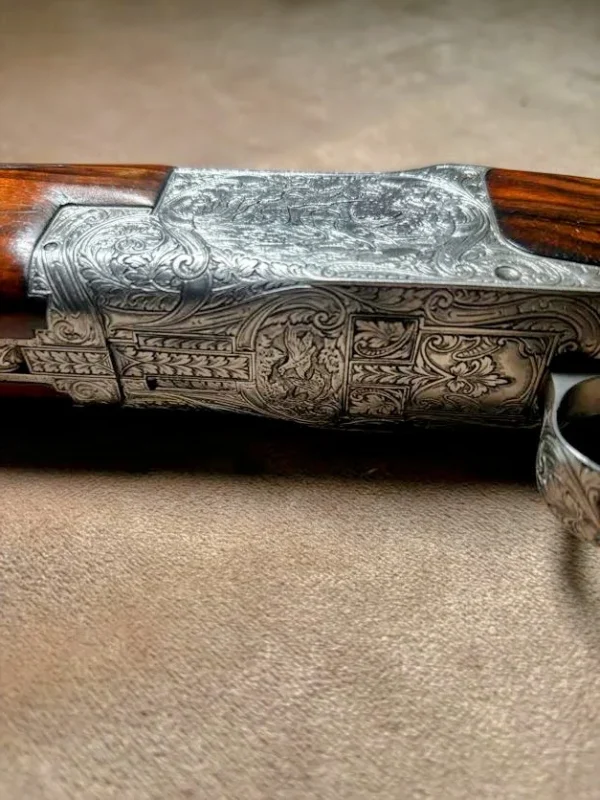 Rare 1958 Belgian Browning Superposed Grade V (Diana) 20 Gauge | Felix Funken Engraved | Original Tolex Case & Papers