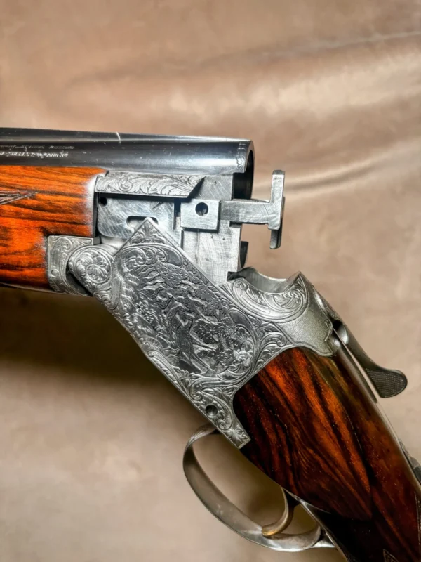 Rare 1958 Belgian Browning Superposed Grade V (Diana) 20 Gauge | Felix Funken Engraved | Original Tolex Case & Papers