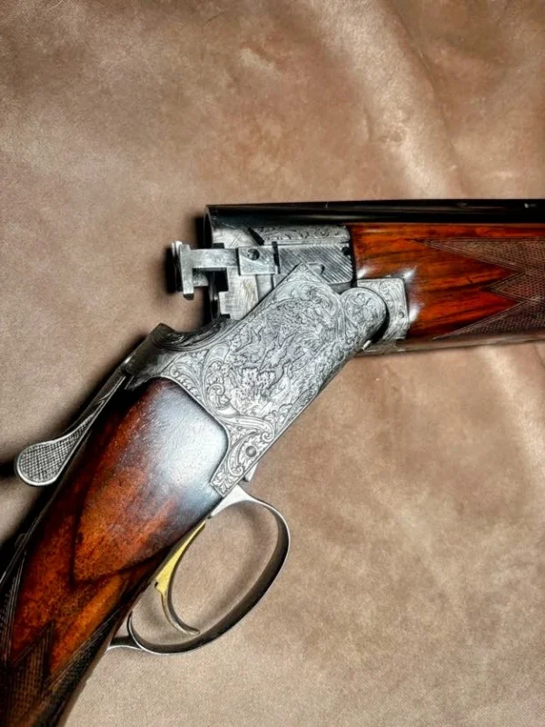 Rare 1958 Belgian Browning Superposed Grade V (Diana) 20 Gauge | Felix Funken Engraved | Original Tolex Case & Papers