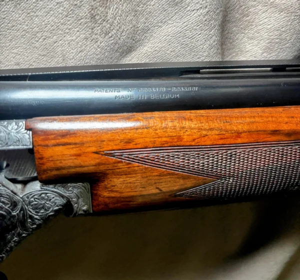 Rare 1958 Belgian Browning Superposed Grade V (Diana) 20 Gauge | Felix Funken Engraved | Original Tolex Case & Papers