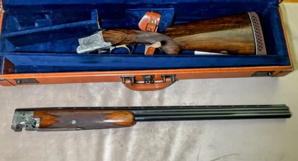 Rare 1958 Belgian Browning Superposed Grade V (Diana) 20 Gauge | Felix Funken Engraved | Original Tolex Case & Papers