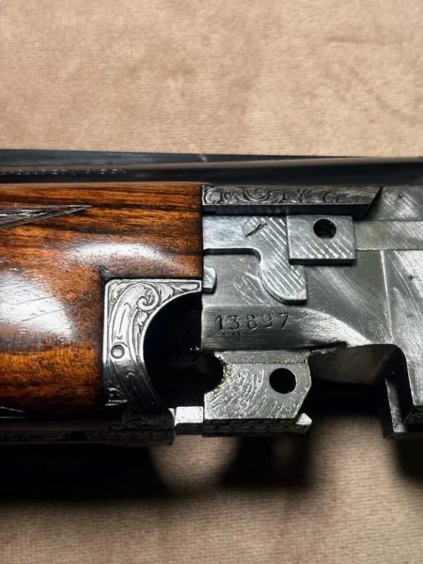 Rare 1958 Belgian Browning Superposed Grade V (Diana) 20 Gauge | Felix Funken Engraved | Original Tolex Case & Papers