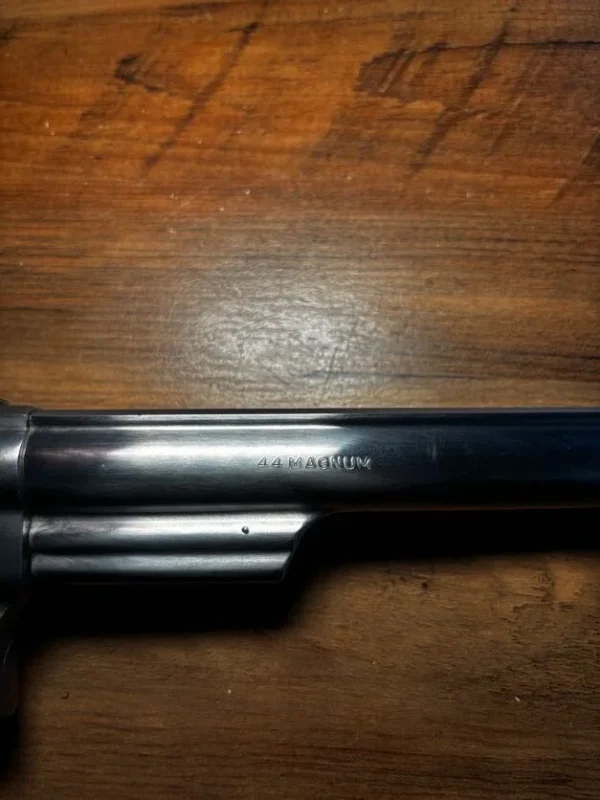 SOLD!!! 1988 Smith & Wesson Model 629-1 Stainless .44 Mag 8-3/8″ | Original Factory Box & Paperwork | Leather Shoulder Holster | Wood & Pachmayr Grips | Speedloaders