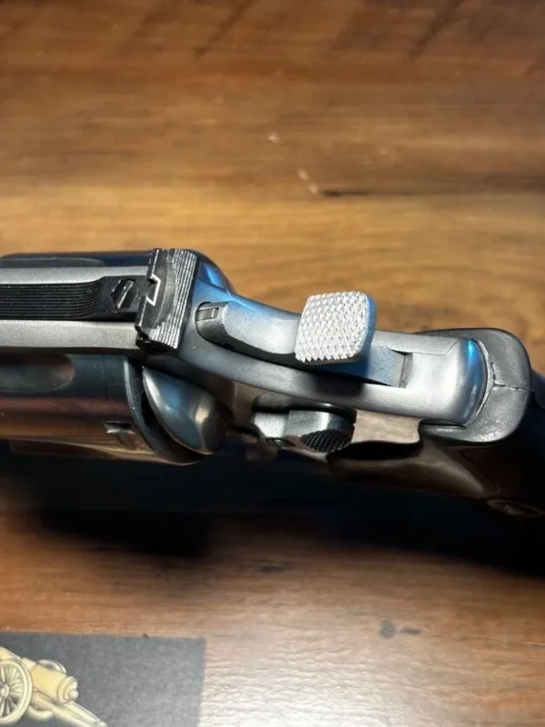 SOLD!!! 1988 Smith & Wesson Model 629-1 Stainless .44 Mag 8-3/8″ | Original Factory Box & Paperwork | Leather Shoulder Holster | Wood & Pachmayr Grips | Speedloaders