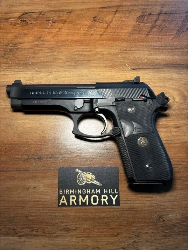 Used Taurus PT-99 9mm Stainless/Blued | Adjustable Target Sights | Original Box & Paperwork | Pachmayr Rubber Grips | Excellent Condition