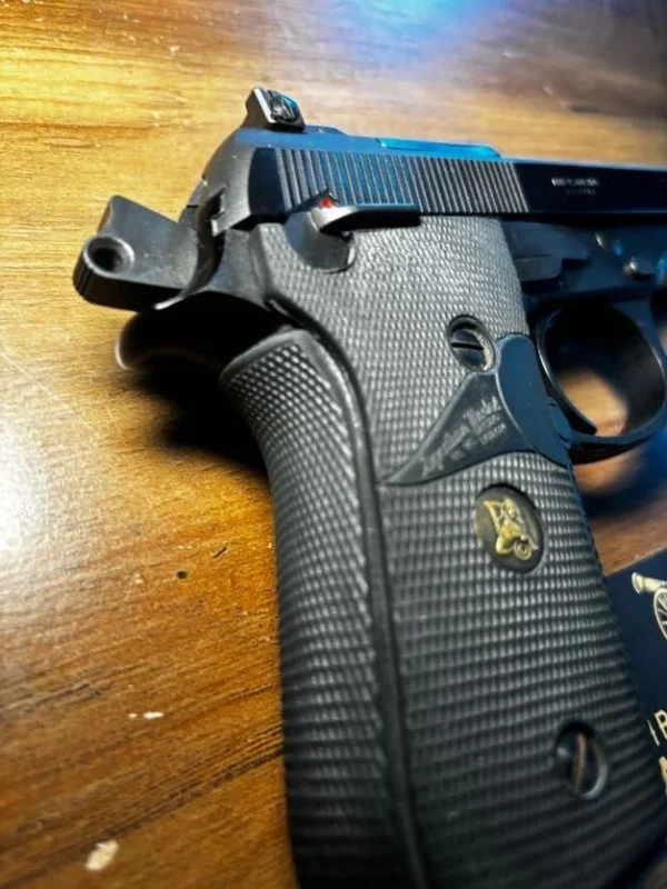 Used Taurus PT-99 9mm Stainless/Blued | Adjustable Target Sights | Original Box & Paperwork | Pachmayr Rubber Grips | Excellent Condition