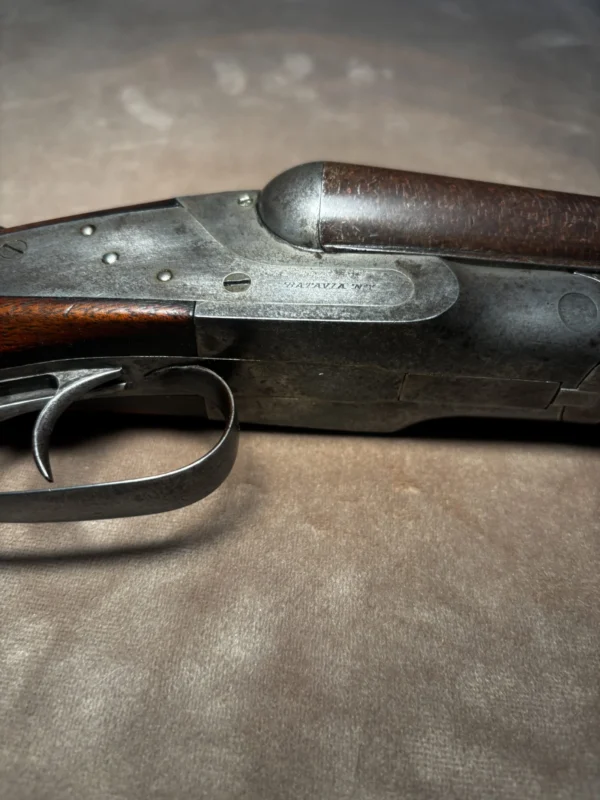 Vintage Batavia Leader 12 Ga Side-by-Side Shotgun | Damascus Steel Barrels