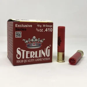 Sterling 410 (36 GA) Ammunition Birdshot #8 2-1/2" 3/8oz STRLG410BIRD8 25 Rounds