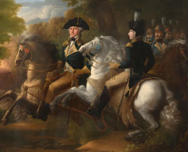 Continental and British lines at Birmingham Hill, Battle of Brandywine, 1777