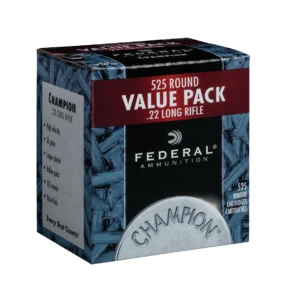 Federal 22LR Ammunition Champion 745 36 Grain Copper Plated Hollow Point 525 Rounds