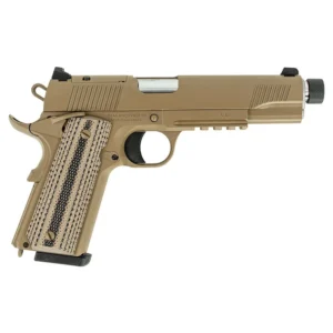 Tisas 1911 B45RGD TH Raider Handgun .45 ACP 8rd Magazines(2) 5.5" Threaded Barrel FDE Cerakote Optic Ready