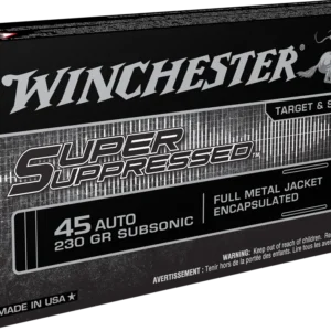 WINCHESTER SUPPRESSED 45ACP 230GR FMJ 50RD BX