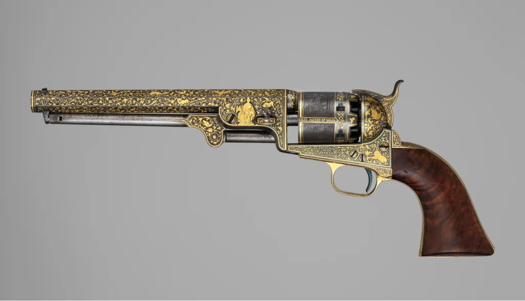 Engraved Colt 1851 Navy revolver