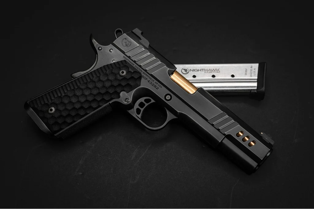 1911-style pistol with magazine